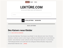Tablet Screenshot of lektuere.com